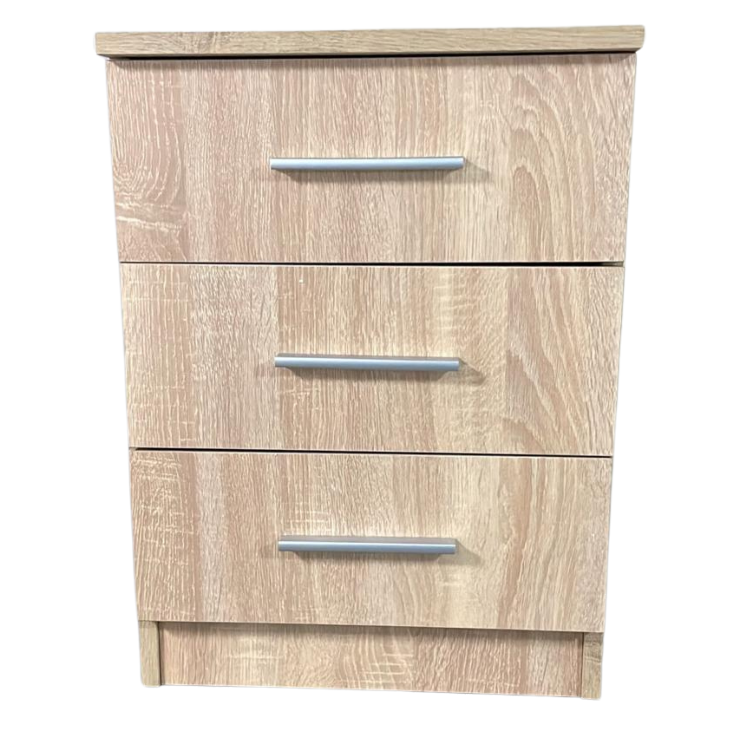 3-Drawer Bedside Table – Compact Nightstand with Storage – Multiple Finishes – Modern Bedroom Furniture