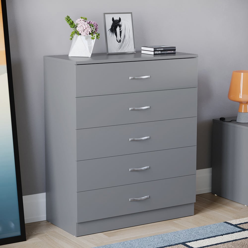Chester 5-Drawer Chest – Classic Bedroom Storage Unit – Multiple Colours – Pre-Assembled Option Available