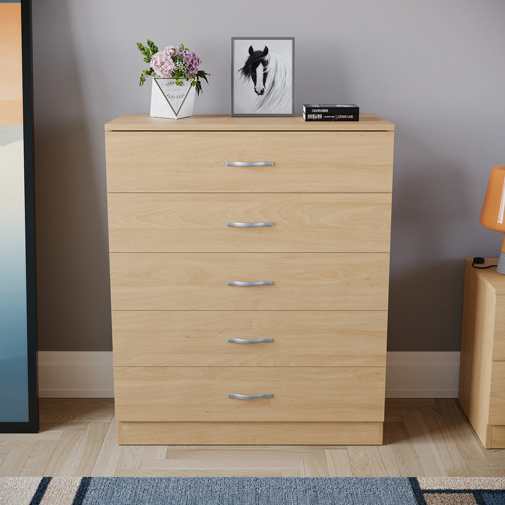 Chester 5-Drawer Chest – Classic Bedroom Storage Unit – Multiple Colours – Pre-Assembled Option Available