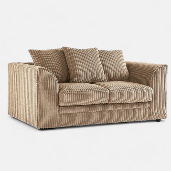 Manny Jumbo Cord Sofa – 2 or 3 Seater – Memory Foam Cushions – Scatter Back – Multiple Colours