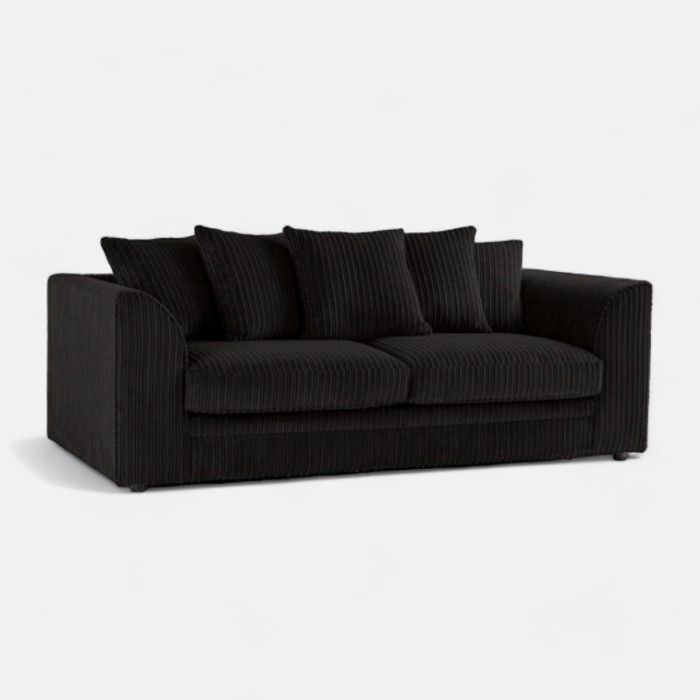 Manny Jumbo Cord Sofa – 2 or 3 Seater – Memory Foam Cushions – Scatter Back – Multiple Colours
