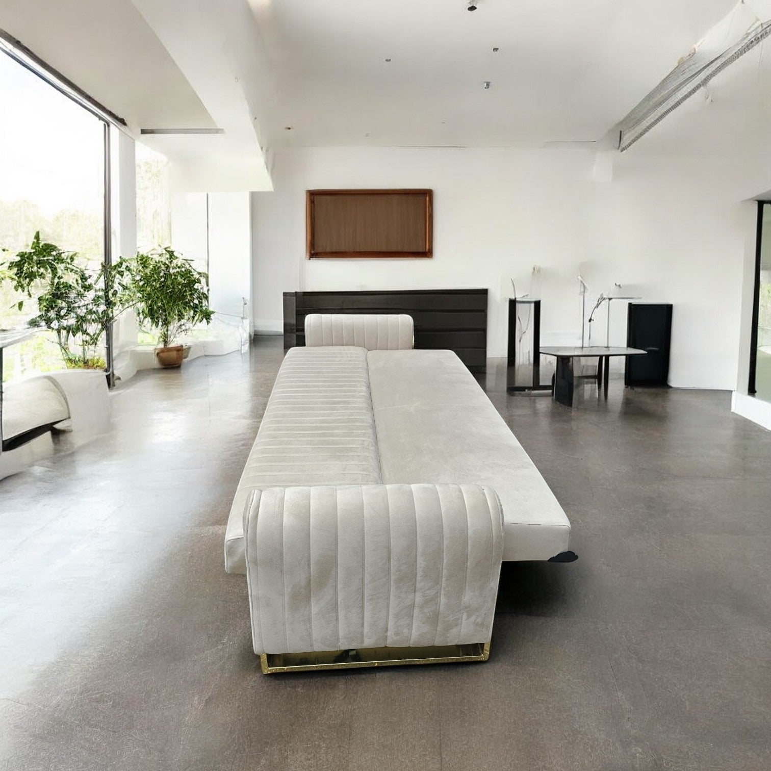 Houston 3-Seater Sofa Bed with Storage – Foam Cushion Click-Clack Sofa with 2 Cushions –