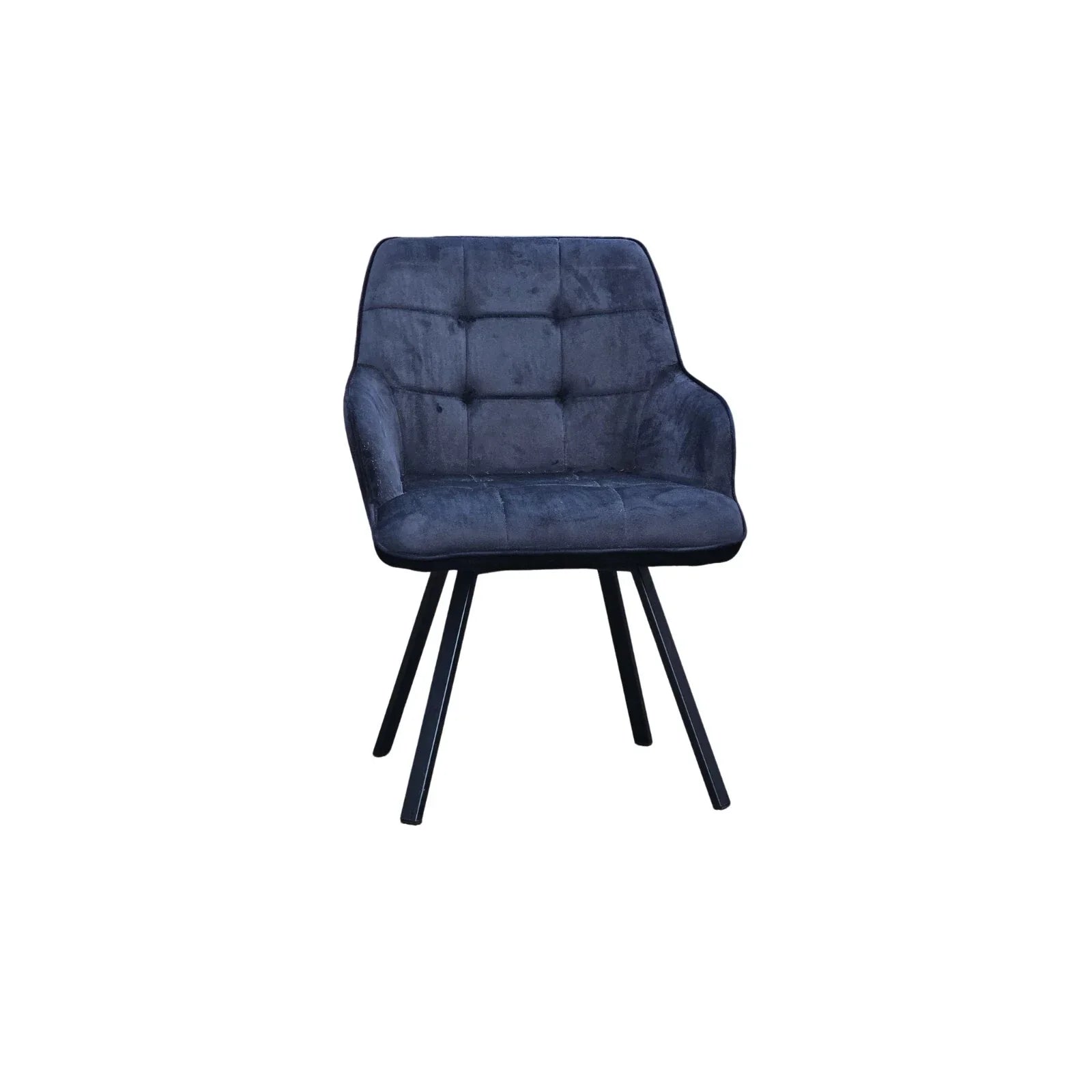 2x Swivel Velvet Dining Chairs – Modern Upholstered Seating with Rotatable Metal Legs – Set of 2